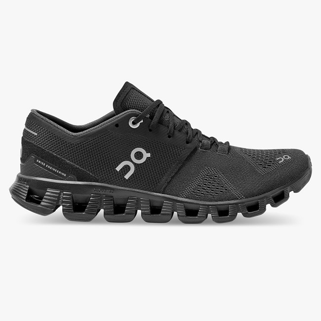 ON Cloud X Womens - Women's Trainers NZ-63548 Black/Asphalt